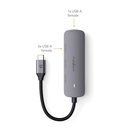 Nedis CCGB64220GY01 USB 3.2 Gen 1-Hub USB-C 4x USB A Vrouwelijk 5 Gbps Grijs