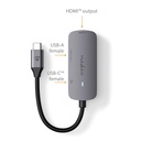 Nedis CCGB64230GY01 USB 3.2 Gen 1 Multi-Port Adapter USB-C - HDMI / USB-A / USB-C 5 Gbps 10cm Grijs