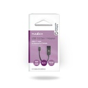 Nedis CCGB64353BK02 USB 3.2 Gen 1 Adapter USB-C - DisplayPort Vrouwelijk 8K@30Hz 20cm Vernikkeld Zwart