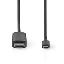 Nedis CCGB64655BK20 USB 3.2 Gen 1 Adapter USB-C - HDMI 4K@60Hz 2m Vernikkeld Zwart