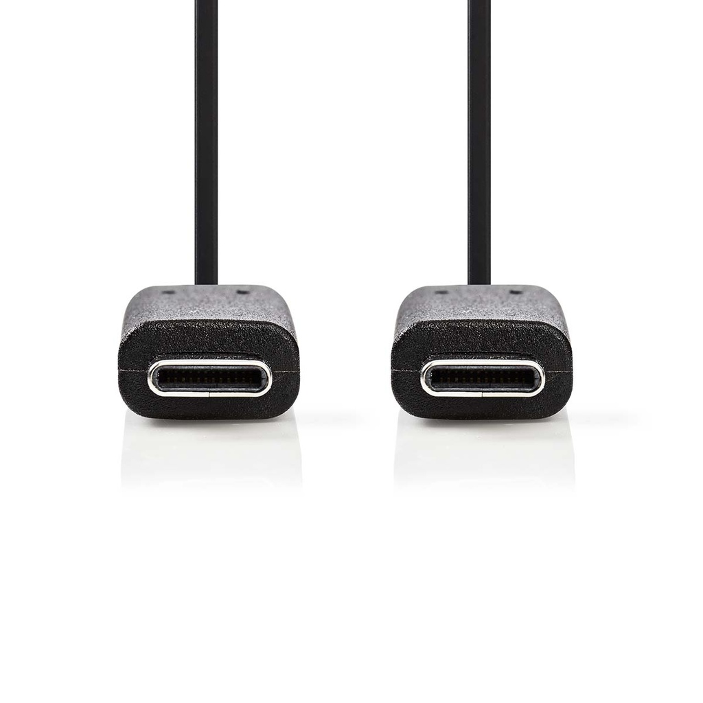 Nedis CCGB64700BK20 USB 3.2 Gen 1-Kabel USB-C 60 W 4K@60Hz 5 Gbps Vernikkeld 2m Zwart