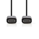 Nedis CCGB64700BK20 USB 3.2 Gen 1-Kabel USB-C 60 W 4K@60Hz 5 Gbps Vernikkeld 2m Zwart