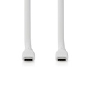 Nedis CCGB64810WT10 USB 3.2 Gen 2-Kabel USB-C 240 W 8K@30Hz 20 Gbps Vernikkeld 1m Wit