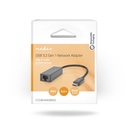 Nedis CCGB64960BK02 USB 3.2 Gen 1 -netwerkadapter 2.5 Gbps USB-C - RJ45 Vrouwelijk 20cm Zwart