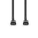 Nedis CCGB66040BK10 USB 4.0 Gen 3x2-Kabel USB-C 240 W 8K@60Hz 40 Gbps Vernikkeld 1m Zwart