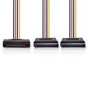 Nedis CCGB73190VA015 Interne Voedingskabel SATA 15-Pins - 2x SATA 15-Pins Vrouwelijk Verguld 15cm