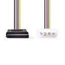 Nedis CCGB73500VA015 Interne Voedingskabel Molex - SATA 15-Pins Vrouwelijk Verguld 15cm 