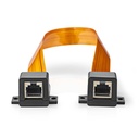 Nedis CCGB85901BK03 Nedis Vensterdoorvoer CAT5e Cable UTP RJ45 30cm Plat Oranje
