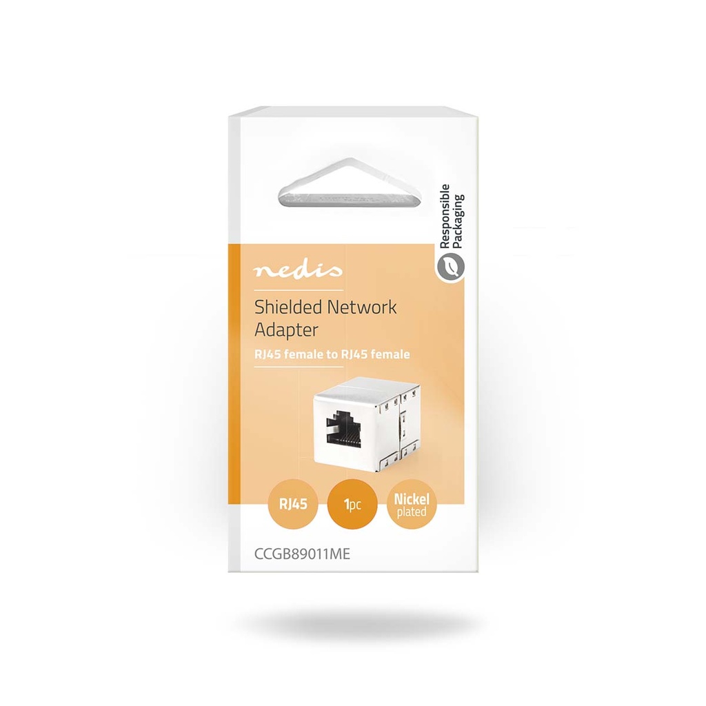Nedis CCGB89011ME Netwerkkoppeling CAT5e / CAT6 Afgeschermd RJ4 Metaal 