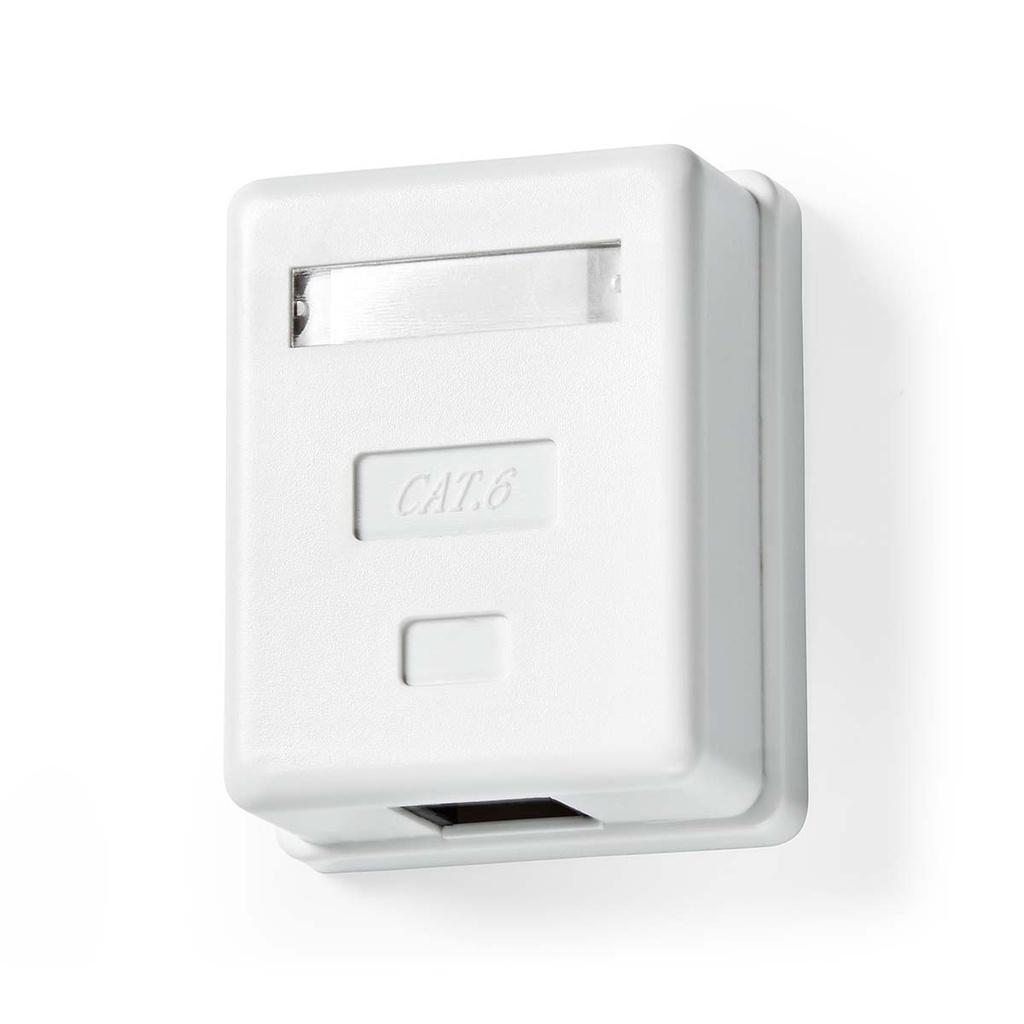 Nedis CCGB89100WT Netwerk Wanddoos Opbouw 1 poort UTP CAT6 Verguld Wit