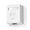 Nedis CCGB89100WT Netwerk Wanddoos Opbouw 1 poort UTP CAT6 Verguld Wit