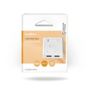 Nedis CCGB89110WT Netwerk Wanddoos Opbouw 2 poorten UTP CAT6  Verguld Wit 