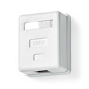Nedis CCGB89120WT Netwerk Wanddoos Opbouw 1 poort STP CAT6 Verguld Wit 