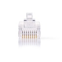 Nedis CCGB89300TP RJ45-Connector Solid UTP CAT5e Verguld 10 Stuks Transparant 