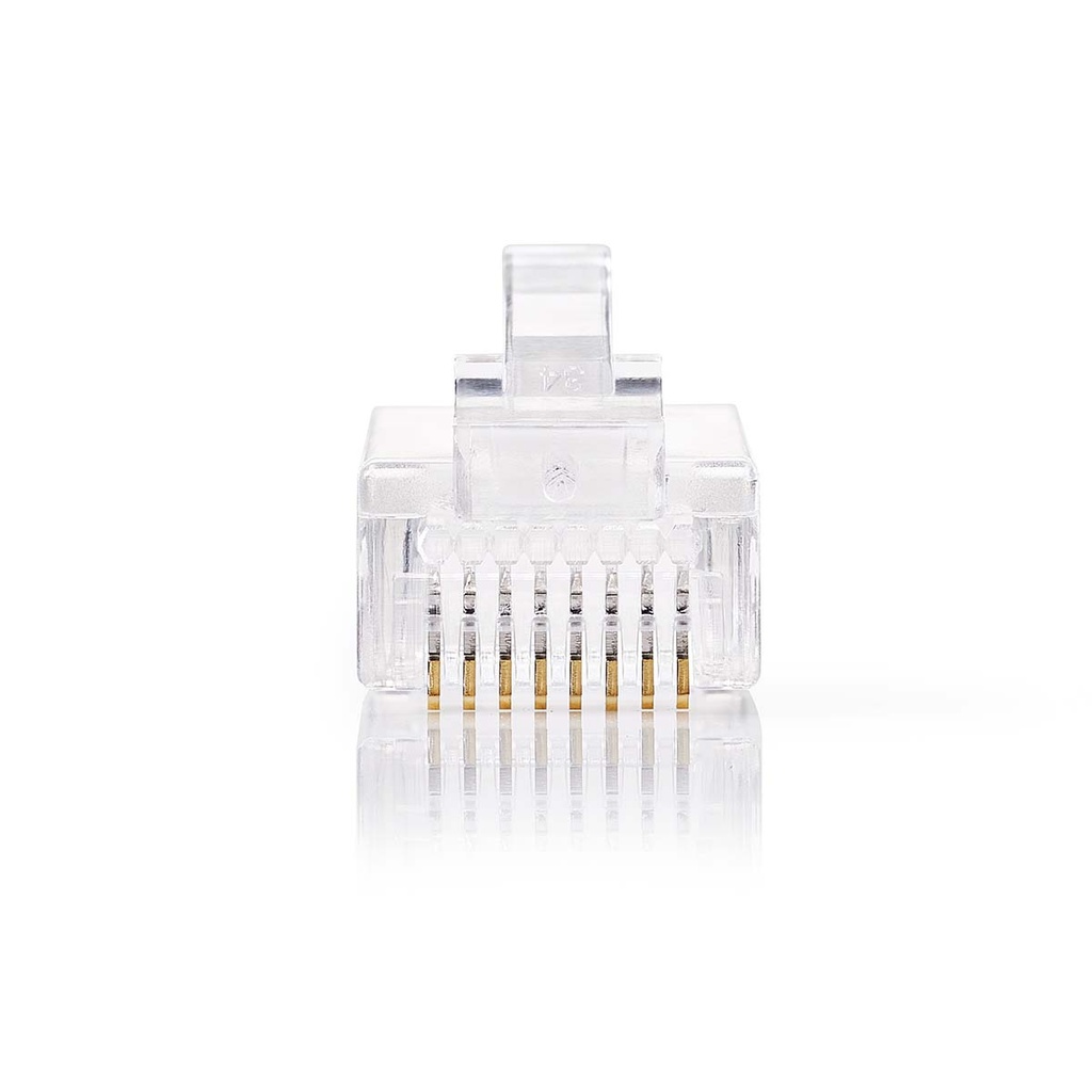 Nedis CCGB89301TP RJ45-Connector UTP CAT5 Verguld 10 Stuks Transparant