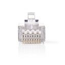 Nedis CCGB89306ME RJ45-Connector STP CAT6 Verguld 10 Stuks Transparant 