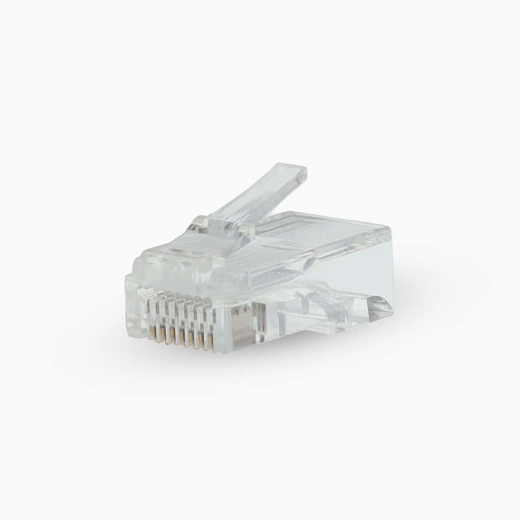 Nedis CCGB89331TP RJ45-Connector Pass Through  Stranded UTP CAT5 Verguld 10 Stuks Transparant 