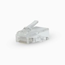 Nedis CCGB89331TP RJ45-Connector Pass Through  Stranded UTP CAT5 Verguld 10 Stuks Transparant 