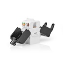 Nedis CCGB89700BK Keystone CAT6 RJ45 Vrouwelijk U/UTP Zwart / Wit