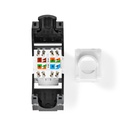 Nedis CCGB89710BK Keystone CAT6a RJ45 Vrouwelijk U/UTP Zwart / Wit