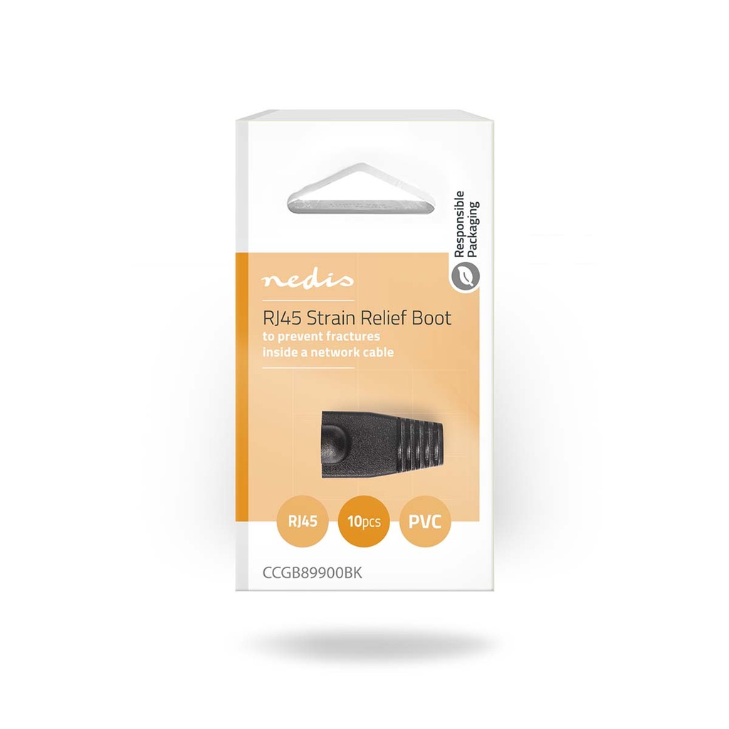 Nedis CCGB89900BK Trekontlasting RJ45 PVC Zwart 10 Stuks
