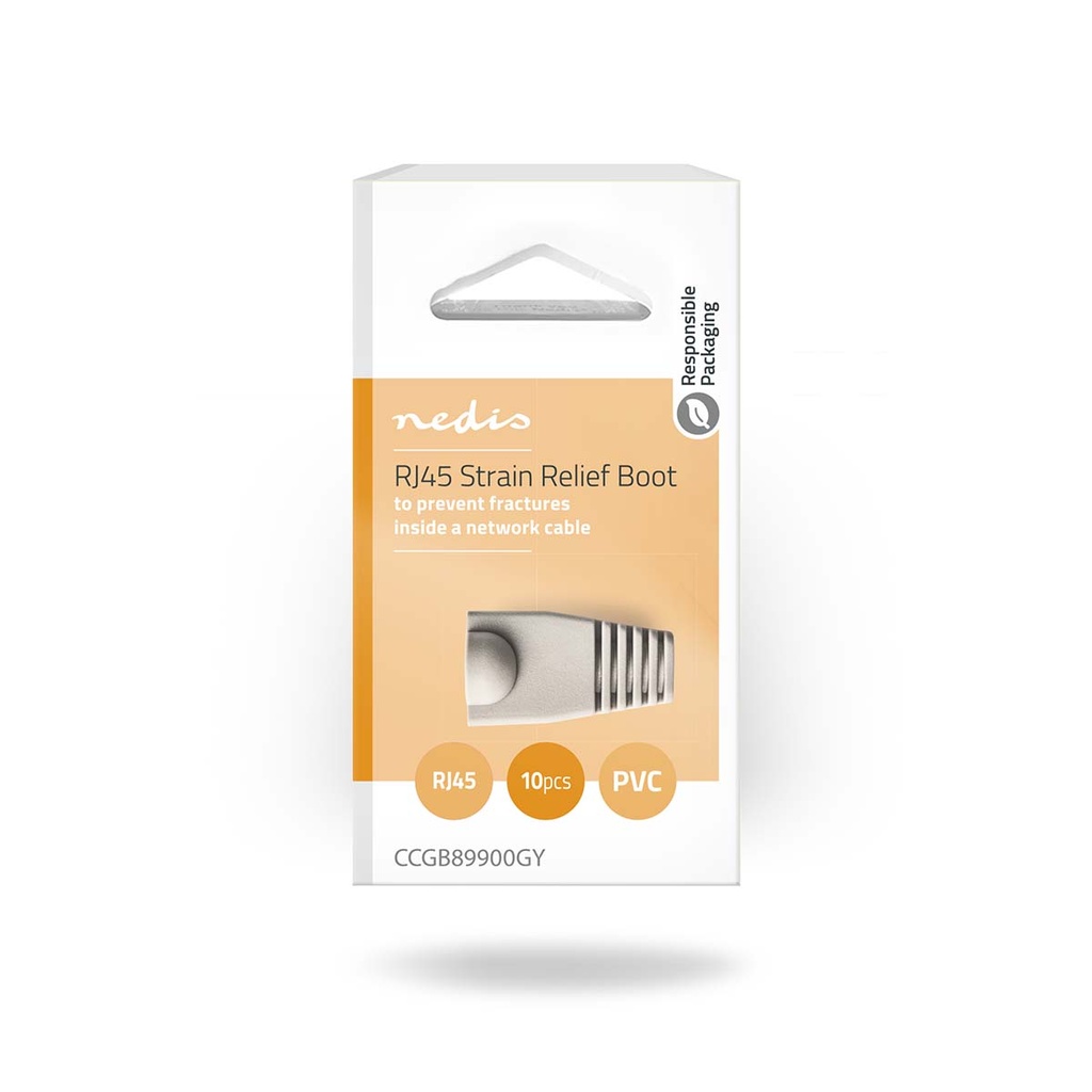 Nedis CCGB89900GY Trekontlasting RJ45 PVC Grijs 10 Stuks