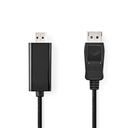Nedis CCGL37100BK10 DisplayPort-Kabel DisplayPort - HDMI 1080p Vernikkeld 1m Zwart