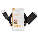 Nedis CCGL37301BK10 VGA-Kabel DisplayPort - VGA Vernikkeld 1080p 1m Zwart 
