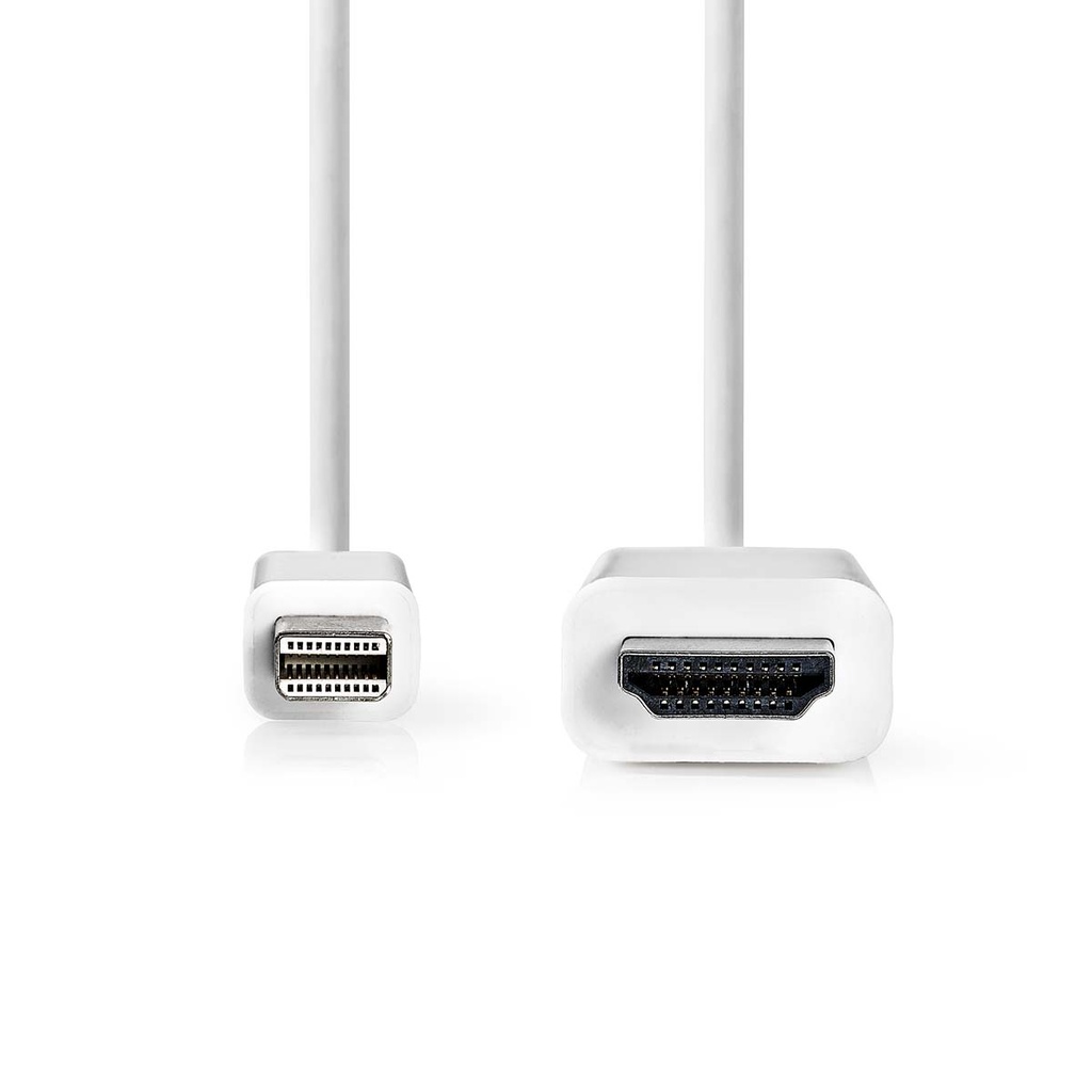 Nedis CCGL37600WT20 DisplayPort 1.2 -Kabel |Mini-DisplayPort - HDMI 21.6 Gbps Vernikkeld 2m Wit 