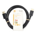 Nedis CCGL38010BK20 DisplayPort-Kabel 8K@60Hz Verguld 2m Zwart 