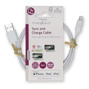 Nedis CCGL39300WT10 Lightning Kabel USB 2.0 Lightning - USB-A 480 Mbps Vernikkeld 1m Wit