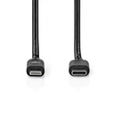 Nedis CCGL39650BK10 Lightning Kabel USB 2.0 Lightning - USB-C 480 Mbps Vernikkeld1m Zwart 