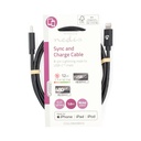 Nedis CCGL39650BK10 Lightning Kabel USB 2.0 Lightning - USB-C 480 Mbps Vernikkeld1m Zwart 
