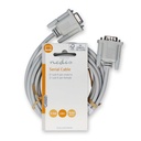 Nedis CCGL52010IV20 Seriële Kabel D-SUB 9-Pins - D-SUB 9-Pins Vrouwelijk  Vernikkeld 2m Ivoor 