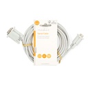 Nedis CCGL52010IV50 Seriële Kabel D-SUB 9-Pins - D-SUB 9-Pins Vrouwelijk Vernikkeld 5m Wit