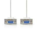 Nedis CCGL52055IV20 Nullmodemkabel D-SUB 9-Pins Vrouwelijk Vernikkeld 2m Wit