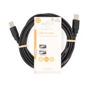 Nedis CCGL60000BK30 USB 2.0-Kabel USB-A 480 Mbps Vernikkeld 3m Zwart