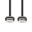 Nedis CCGL60001BK20 USB 2.0-Kabel USB-A 480 Mbps Vernikkeld 2m Zwart 