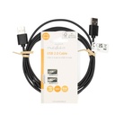Nedis CCGL60001BK20 USB 2.0-Kabel USB-A 480 Mbps Vernikkeld 2m Zwart 