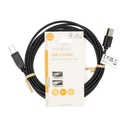 Nedis CCGL60101BK30 USB 2.0-Kabel USB-A - USB-B 480 Mbps Vernikkeld 3m Zwart 