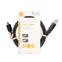 Nedis CCGL60300BK10 USB 2.0-Kabel USB-A - USB Mini-B 480 Mbps Vernikkeld 1m Zwart 