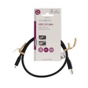 Nedis CCGL60500BK05 USB 2.0-Kabel USB-A - USB Micro-B 10W 480 Mbps Vernikkeld 50cm Zwart