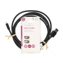 Nedis CCGL60500BK20 USB 2.0-Kabel USB-A - USB Micro-B 11W 480 Mbps Vernikkeld 2m Zwart 