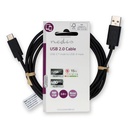 Nedis CCGL60600BK20 USB 2.0-Kabel USB-A - USB-C 15W 480 Mbps Vernikkeld 2m Zwart 
