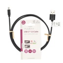 Nedis CCGL60601BK10 USB 2.0-Kabel USB-A - USB-C 5W 480 Mbps Vernikkeld 1m Zwart 