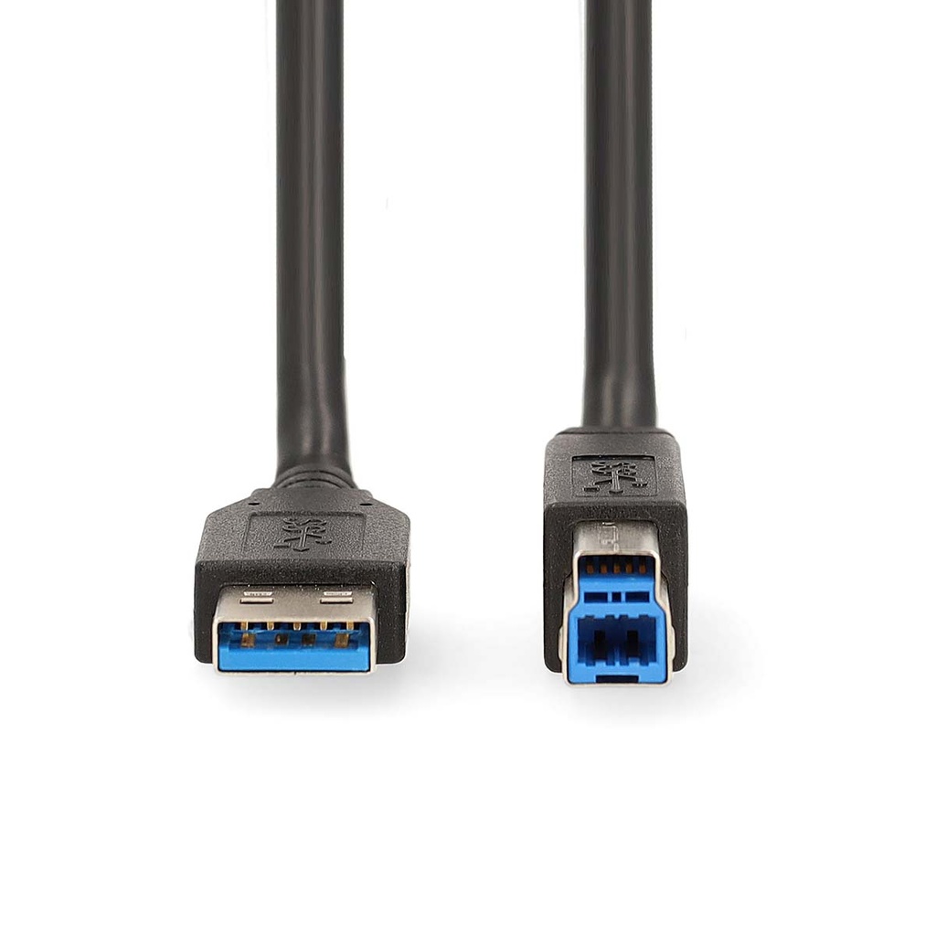 Nedis CCGL61100BK20 USB 3.2 Gen 1-Kabel USB-A - USB-B 5 Gbps Vernikkeld 2m Zwart