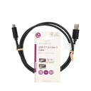 Nedis CCGL61600BK10 USB 3.2 Gen 1-Kabel  USB-A - USB-C 15W  5 Gbps Vernikkeld 1m Zwart 