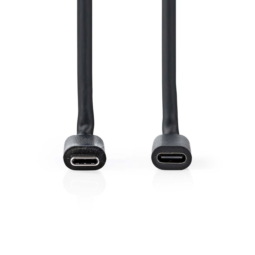 Nedis CCGL64010BK20 USB 3.2 Gen 1-Kabel USB-C - USB-C 60 W 4K@60Hz 5 Gbps Vernikkeld 2m Zwart