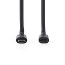 Nedis CCGL64010BK20 USB 3.2 Gen 1-Kabel USB-C - USB-C 60 W 4K@60Hz 5 Gbps Vernikkeld 2m Zwart