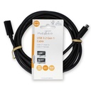Nedis CCGL64010BK20 USB 3.2 Gen 1-Kabel USB-C - USB-C 60 W 4K@60Hz 5 Gbps Vernikkeld 2m Zwart
